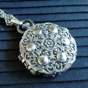Vintage Ornate Napier locket necklace